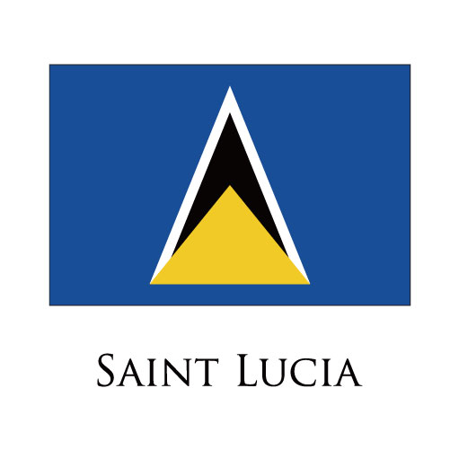 St.lucia flag logo vinyl decal